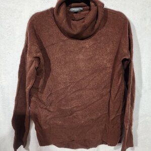 Burnt Orange Brown Turtleneck Thin Sweater
